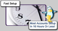Fast Setup - Most Accounts Setup in 16 Hours Or Less